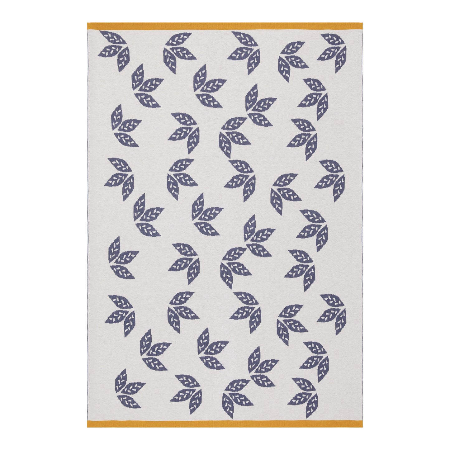 Leaf Reversible Baby Blanket: Blue