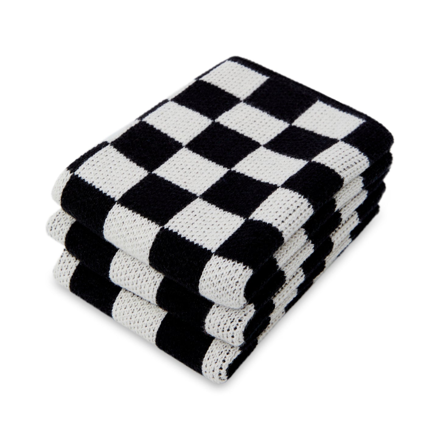Reusable Dishcloths: Black Check