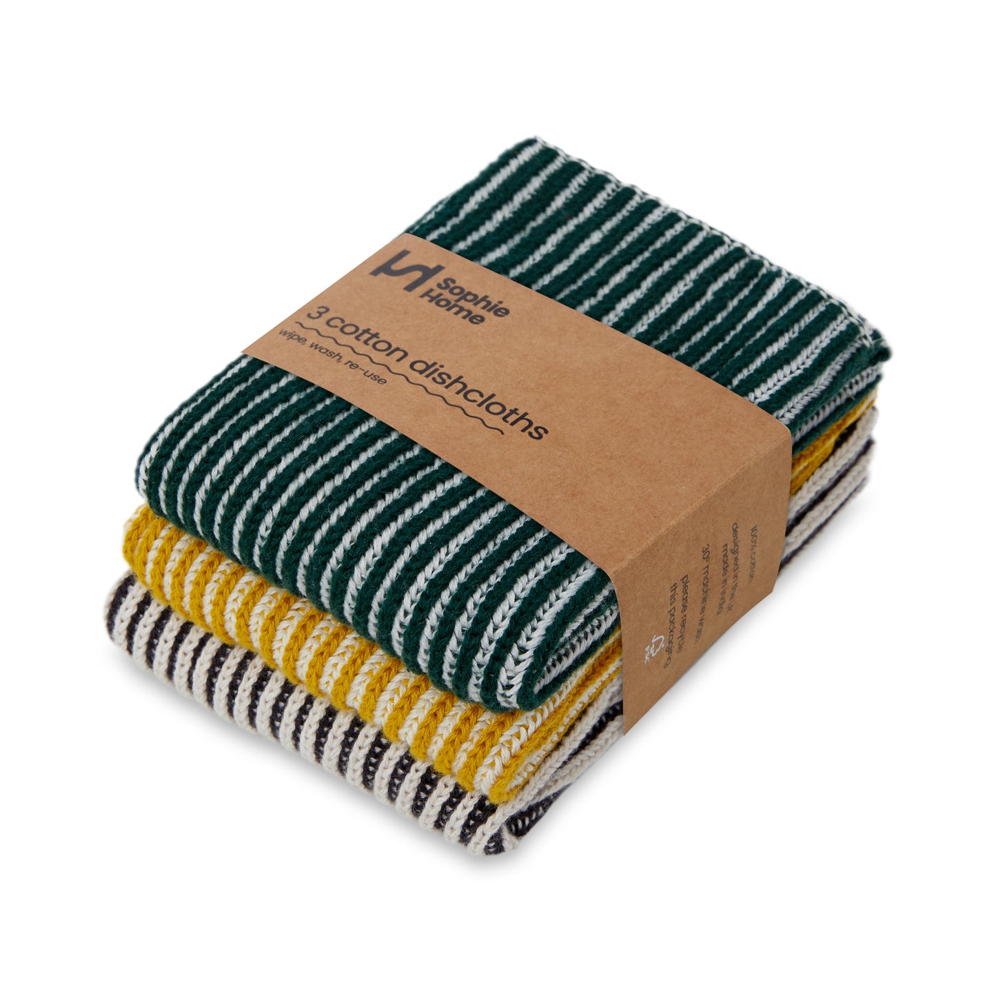 Reusable Ribbed Dishcloths: Citrus
