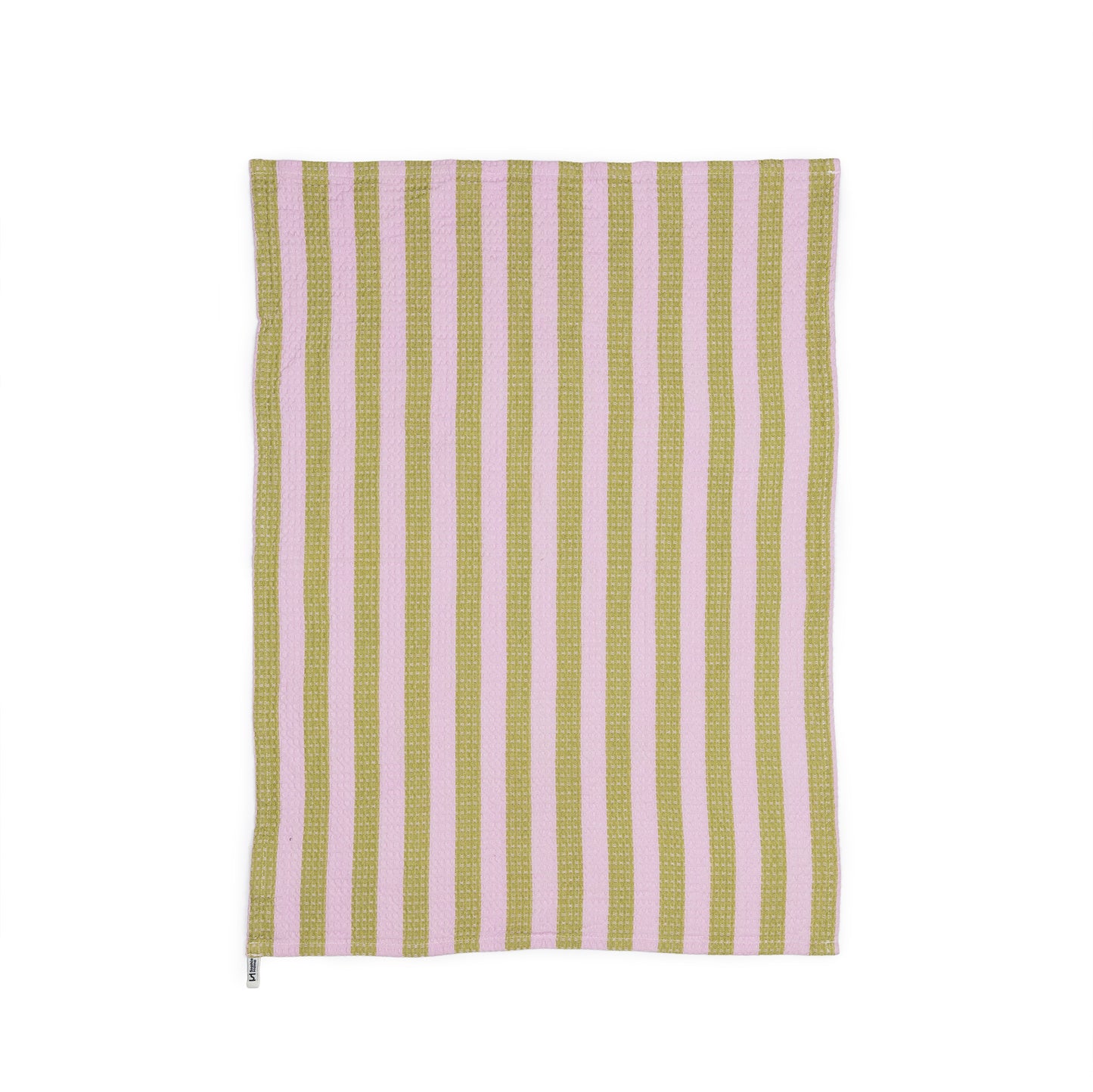 Cotton Tea Towel 2 Pack: Striped Pink
