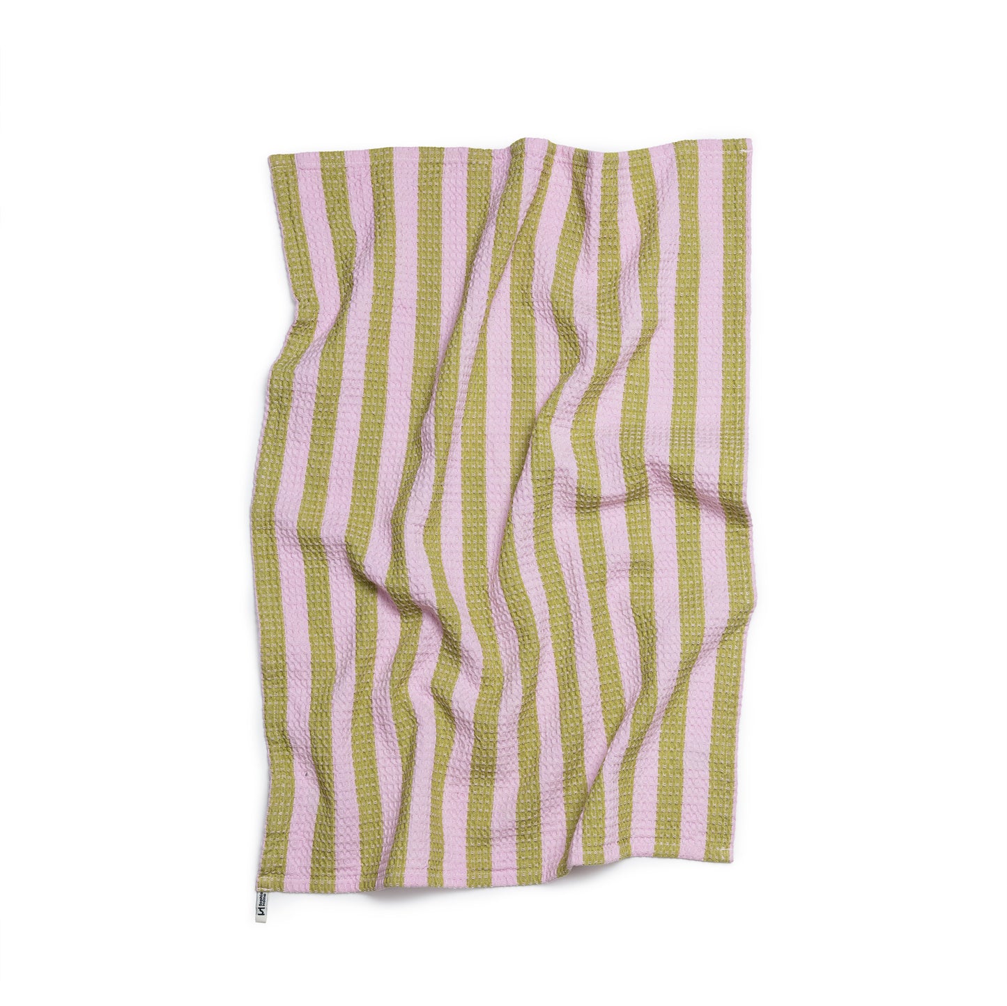 Cotton Tea Towel 2 Pack: Striped Pink