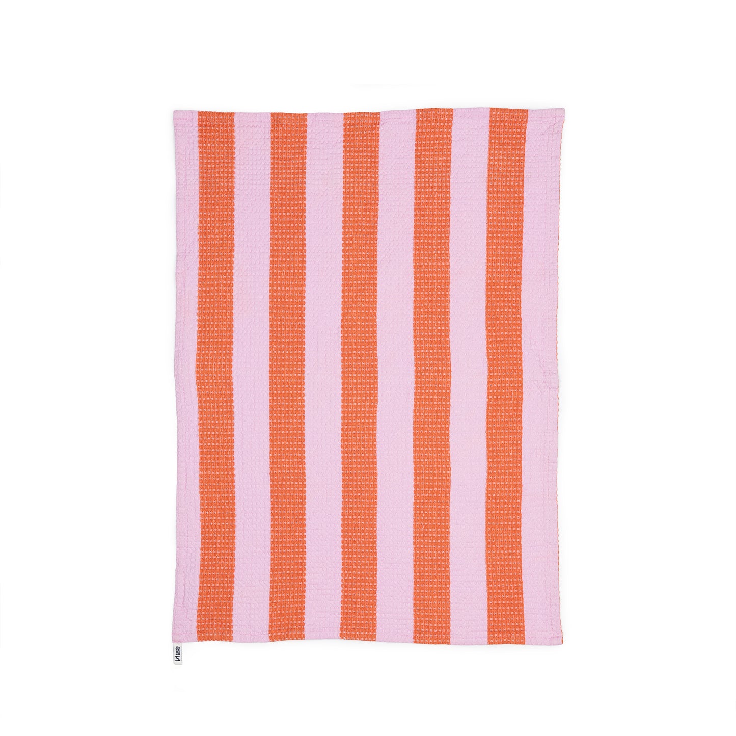 Cotton Tea Towel 2 Pack: Striped Pink