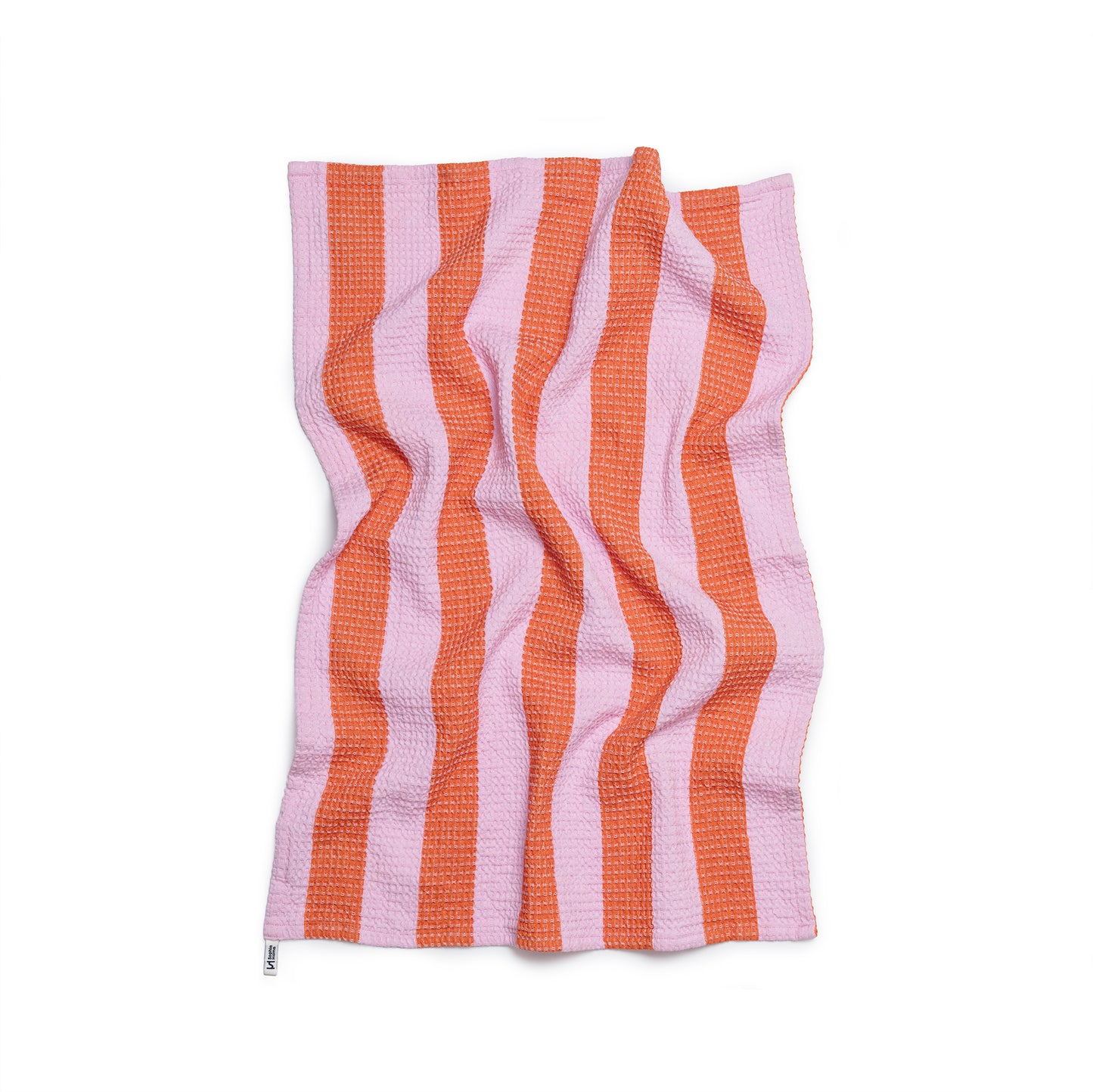 Cotton Tea Towel 2 Pack: Striped Pink