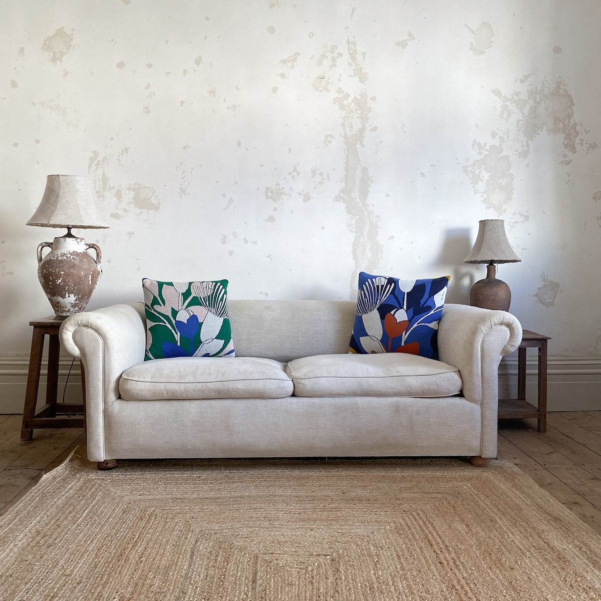 Bud Cushion: Cobalt