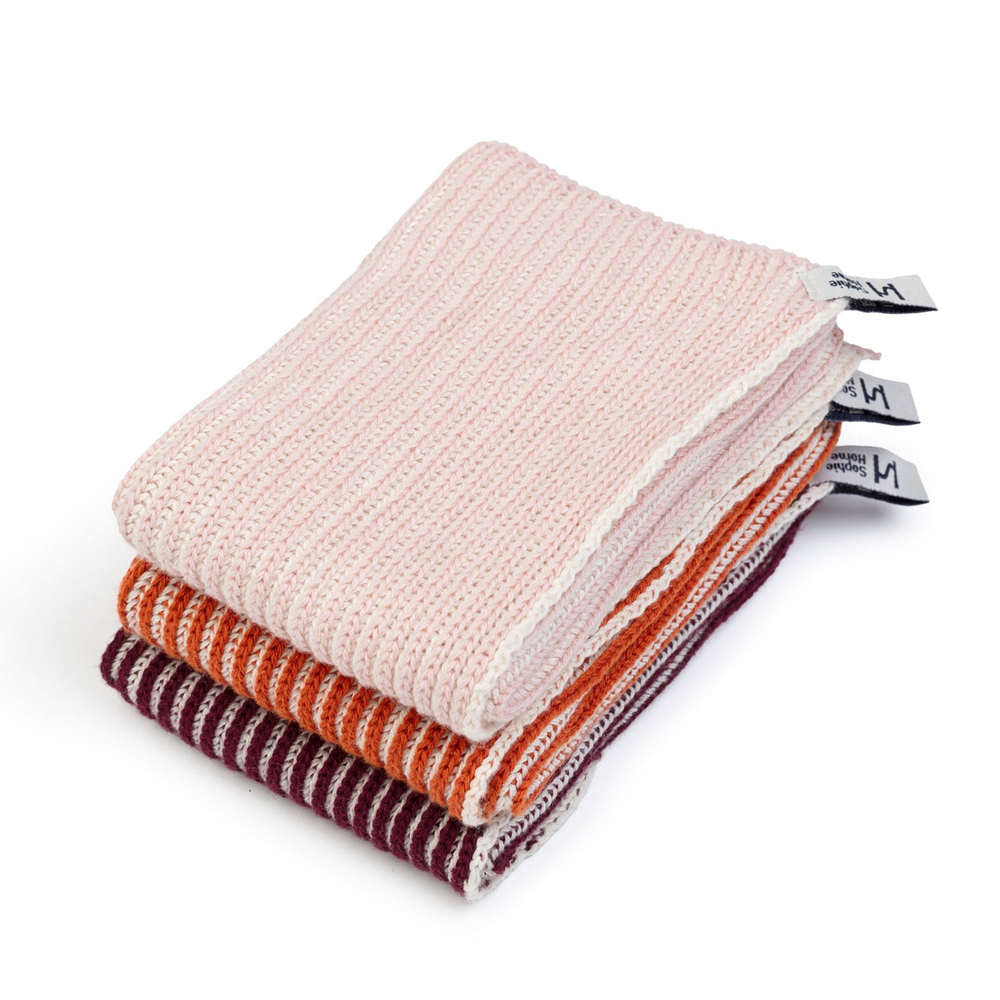 Reusable Ribbed Dishcloths: Orange
