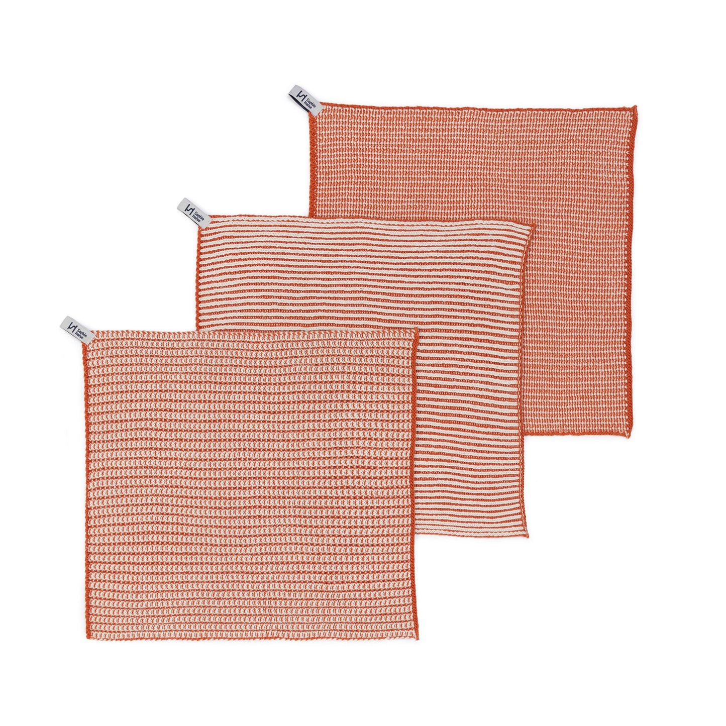 Reusable Textured Dishcloths: Orange
