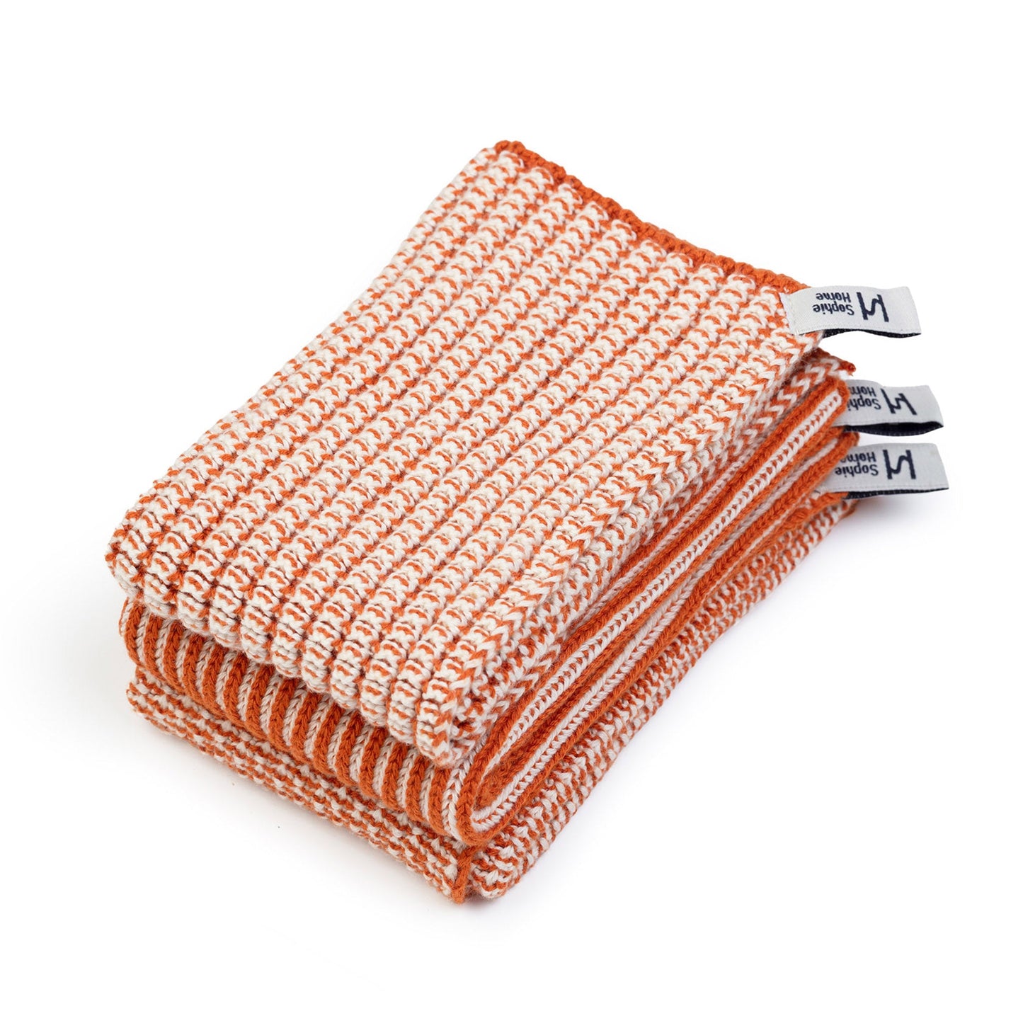 Reusable Textured Dishcloths: Orange