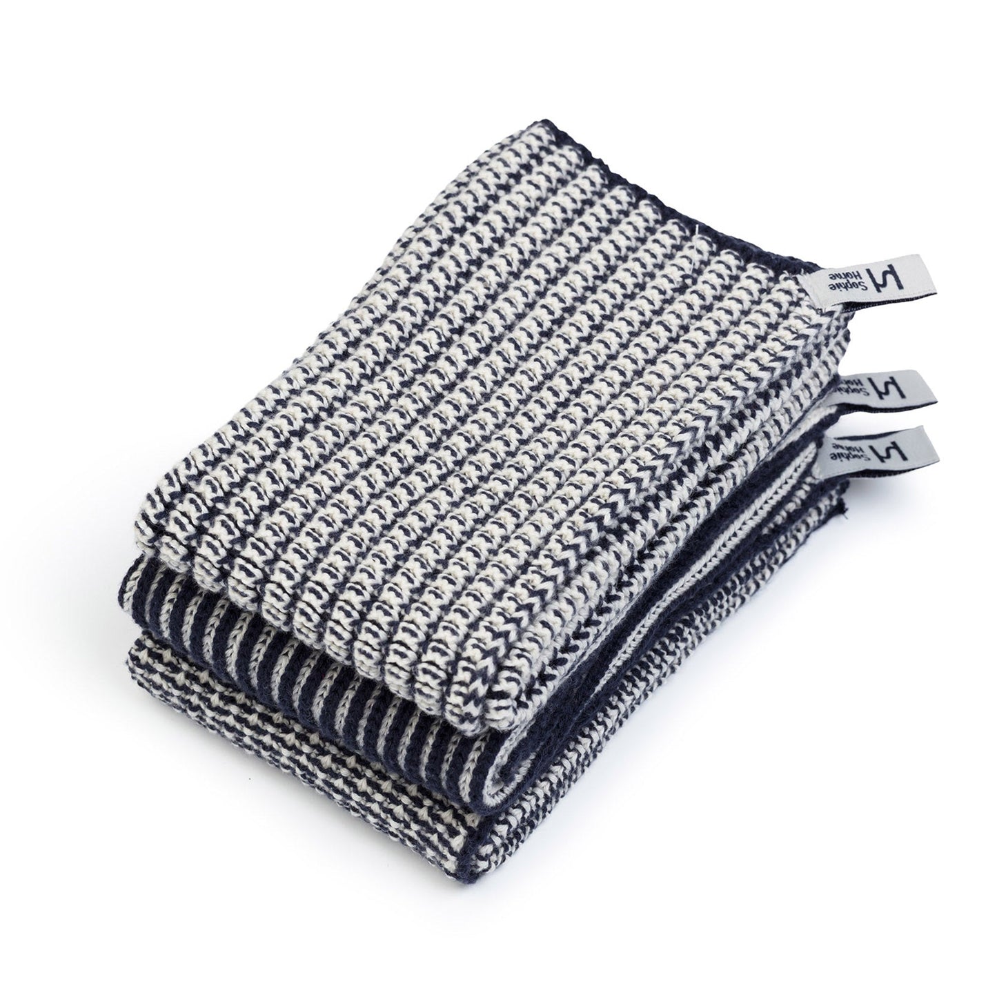Reusable Textured Dishcloths: Navy