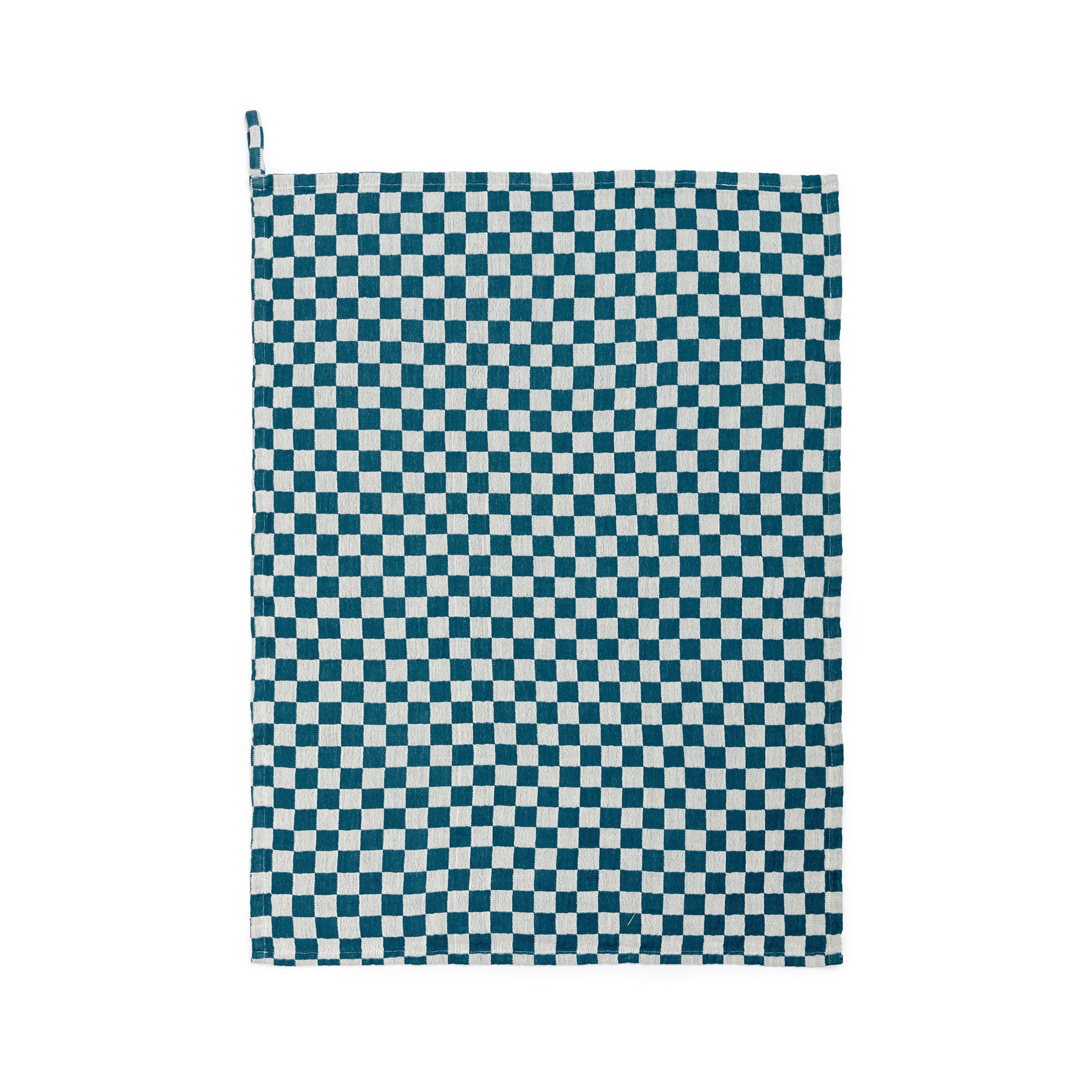Cotton Check Hand Towel: Teal – sophiehome