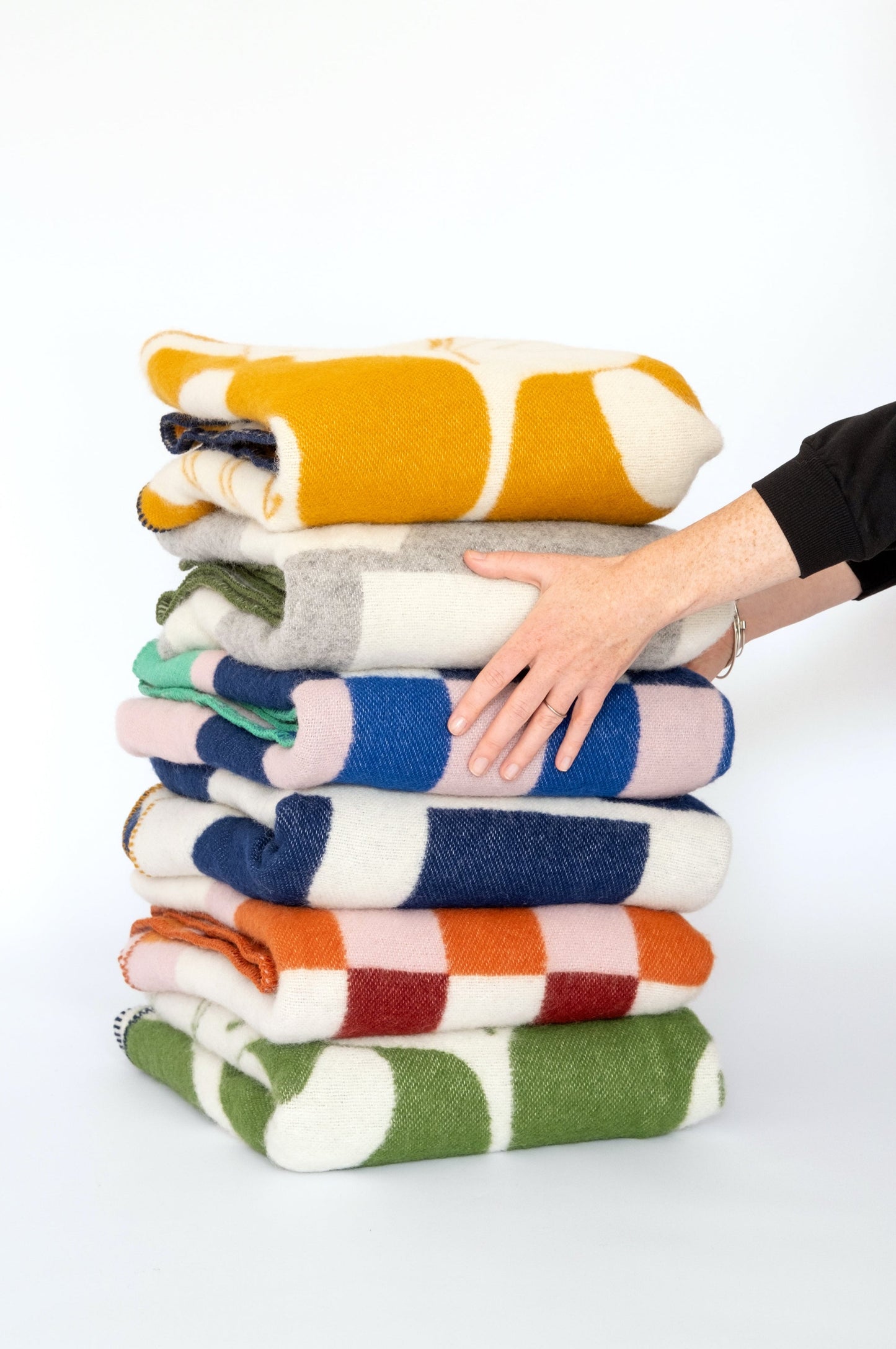 Leaf Wool Blanket: Mustard