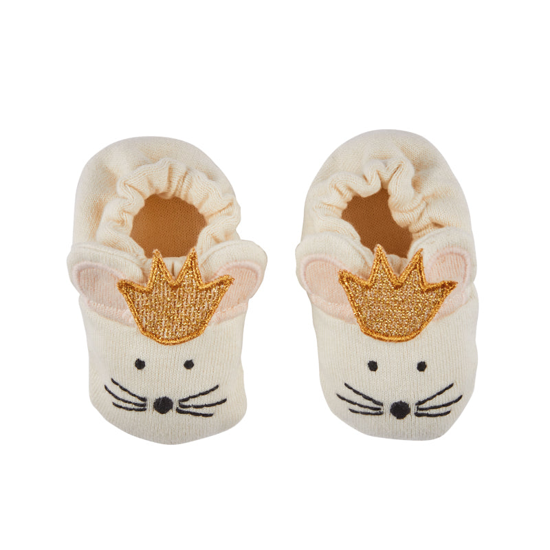 White and 2024 gold booties