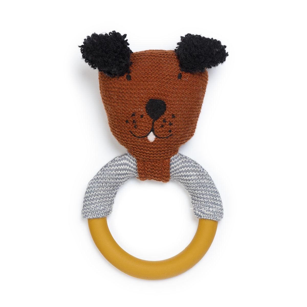 Dog Teething Rattle: Brown