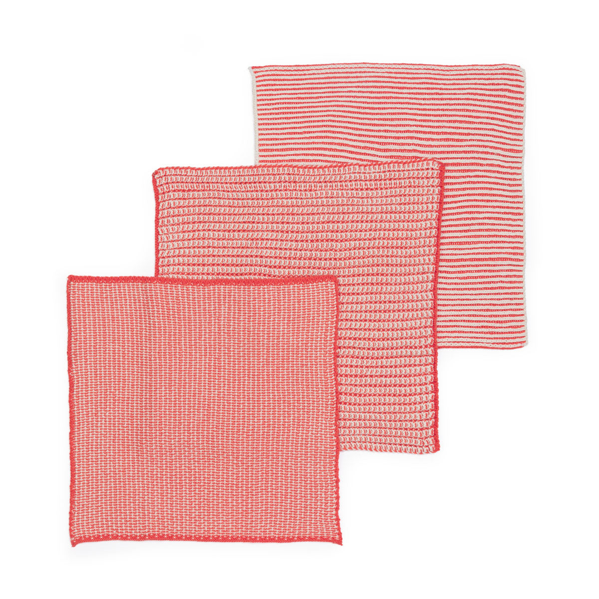 Reusable Textured Dishcloths: Tomato