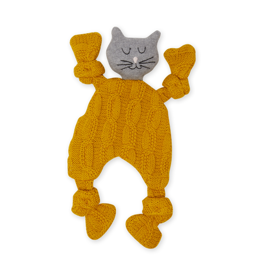 Cat Comforter: Cable Knit Citrus