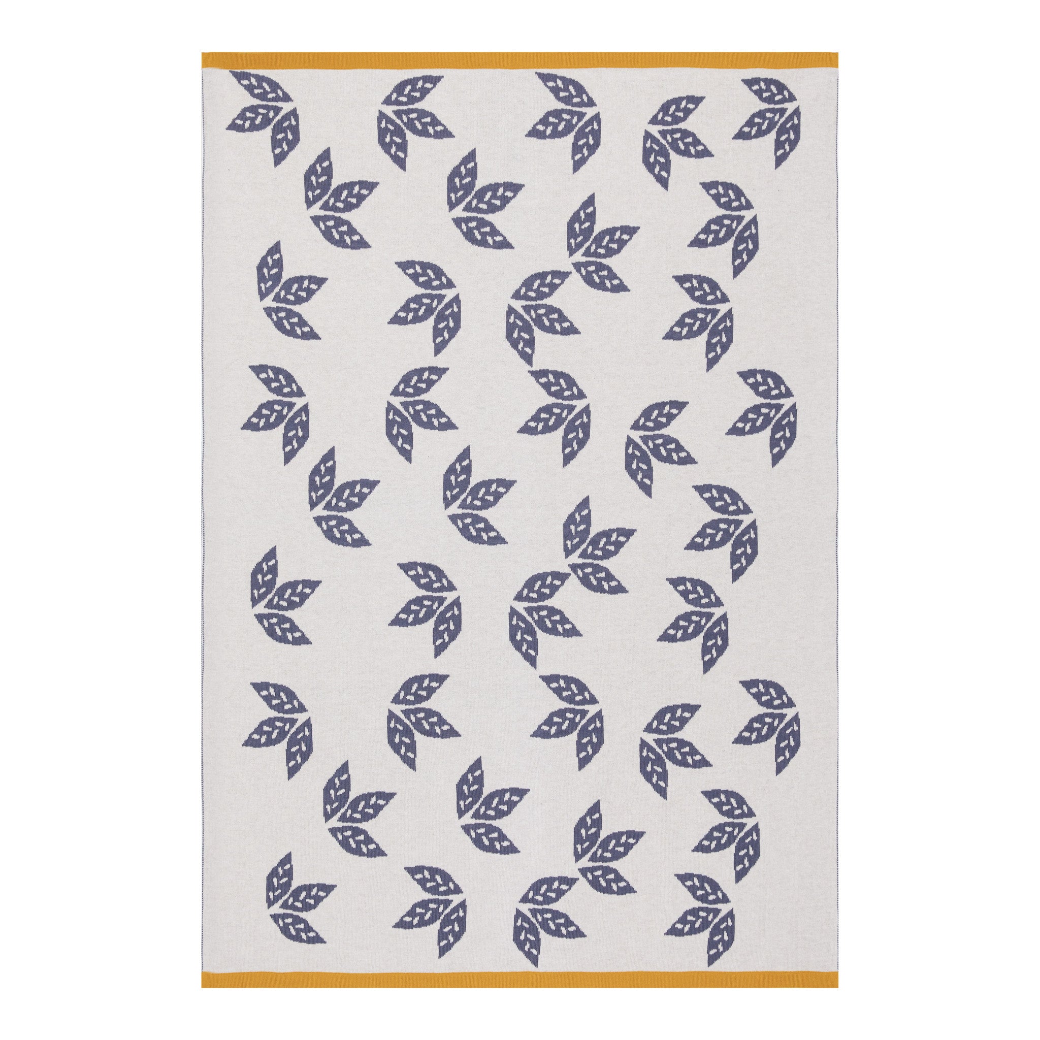 Leaf Reversible Baby Blanket: Blue