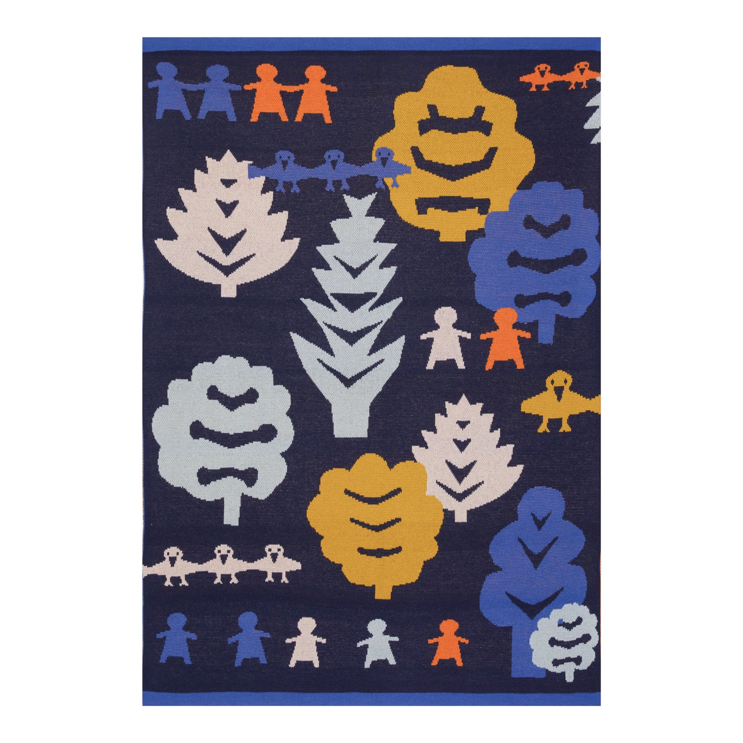 Collage Baby Blanket: Navy