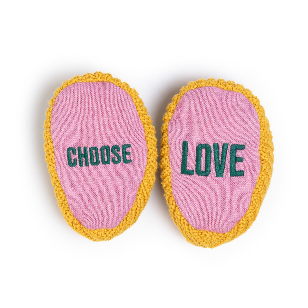 Choose Love Slippers: Yellow