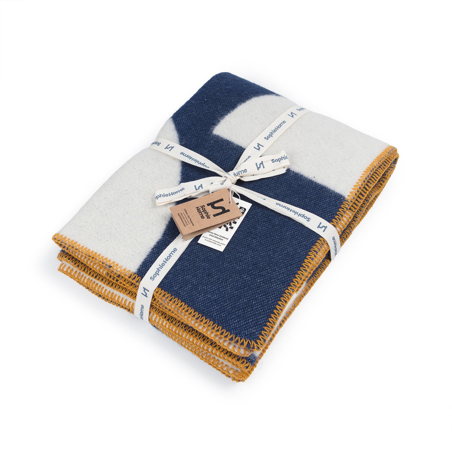 Deko Wool Blanket: Navy