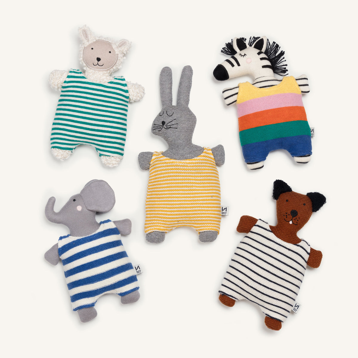 Full of Beans Toy Zebra: Rainbow