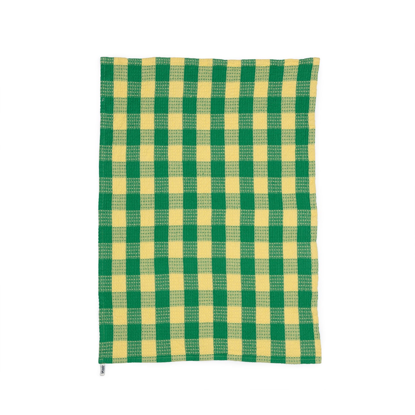 Cotton Tea Towel 2 Pack: Check Green