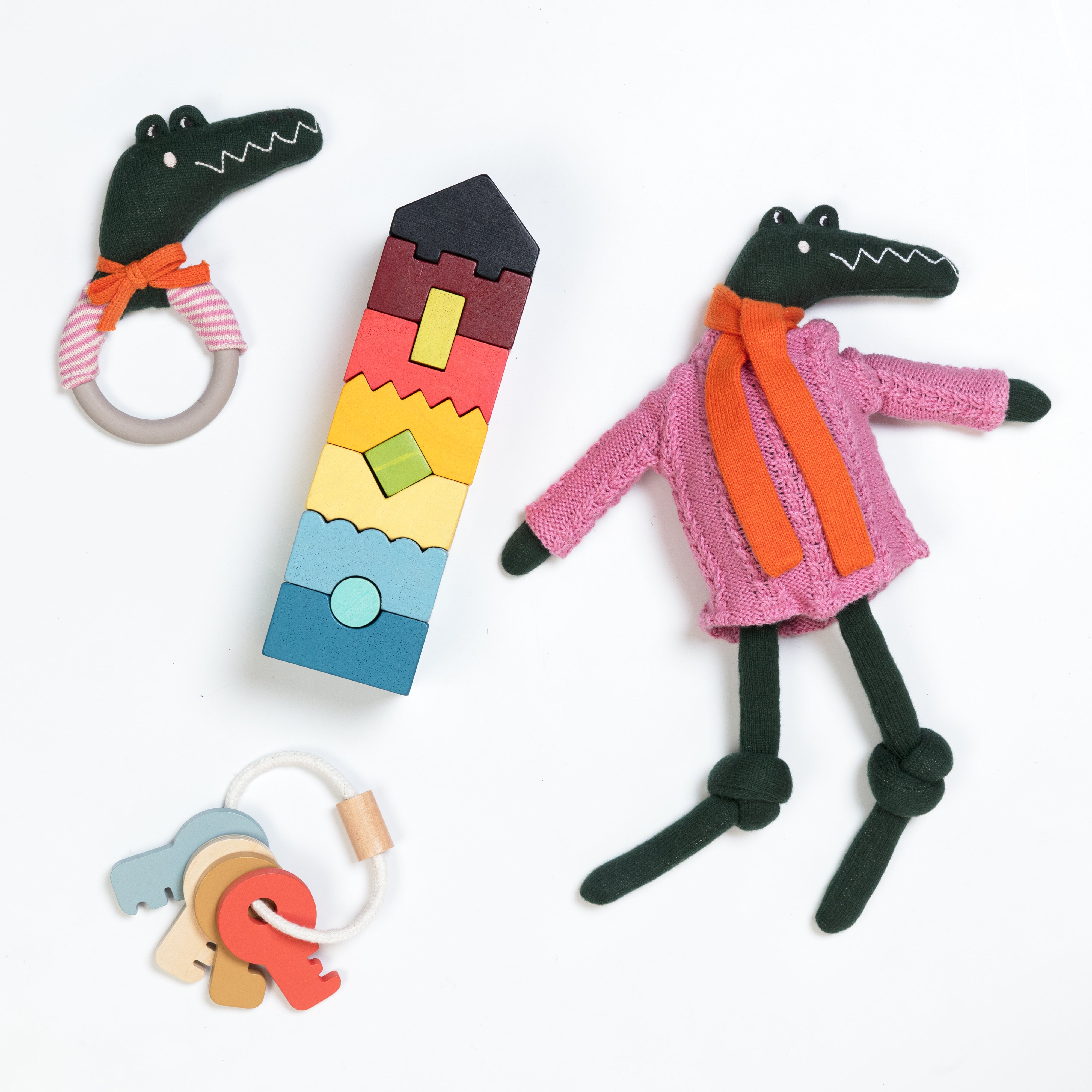 Crocodile Teething: Pink