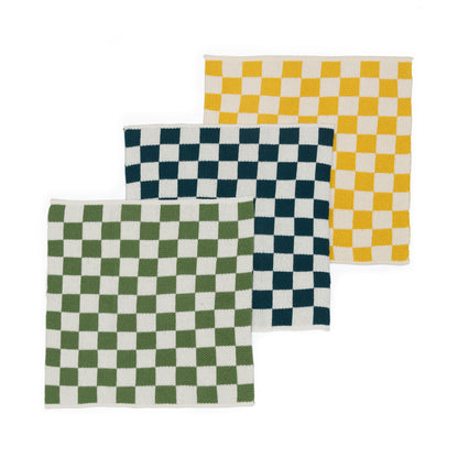 Reusable Check Dishcloths: Citrus/Ink/Green