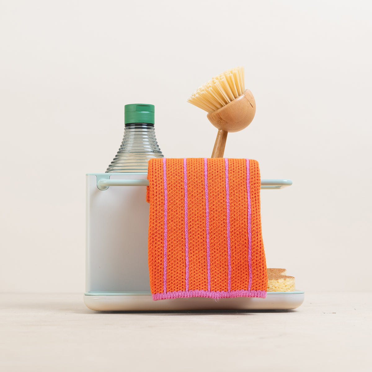 Reusable Striped Dishcloths: Pink
