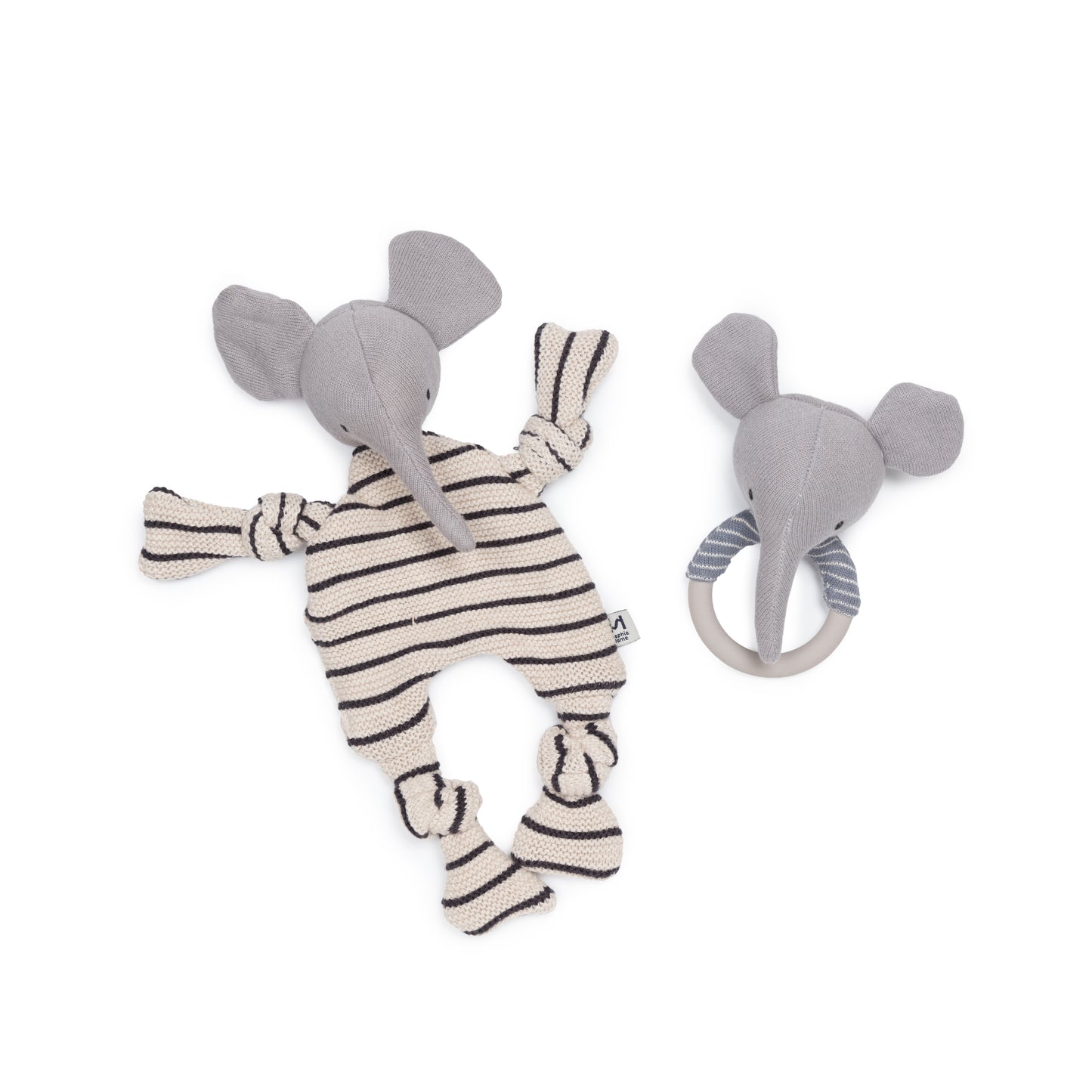 Elephant Comforter & Elephant Teething Rattle Gift Set Bundle