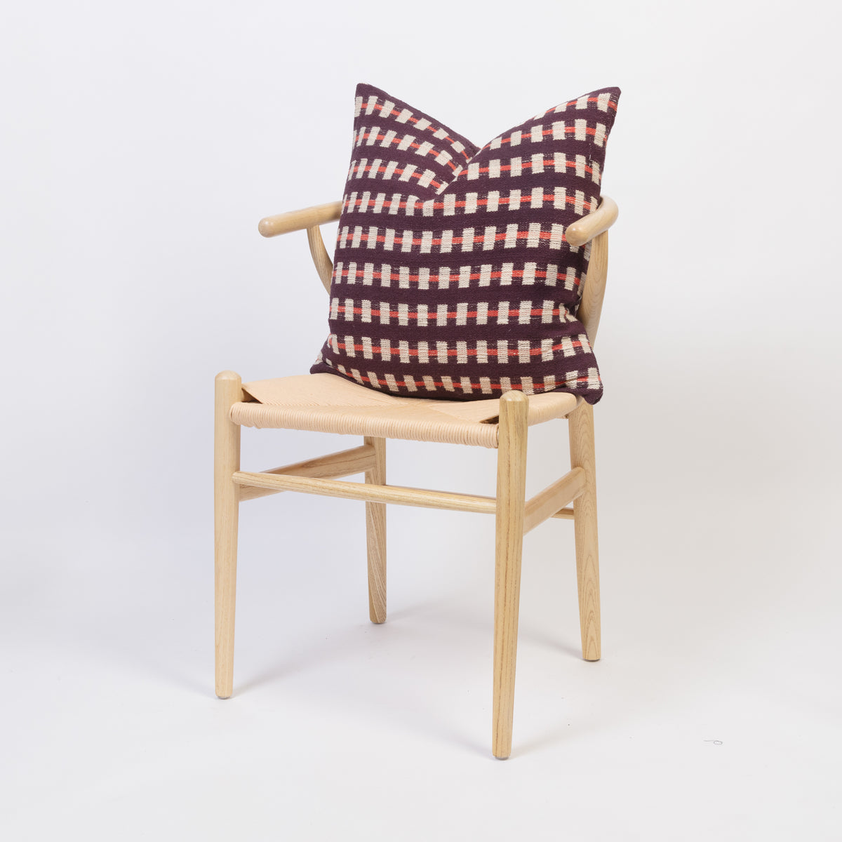 Hila Cushion: Burgundy