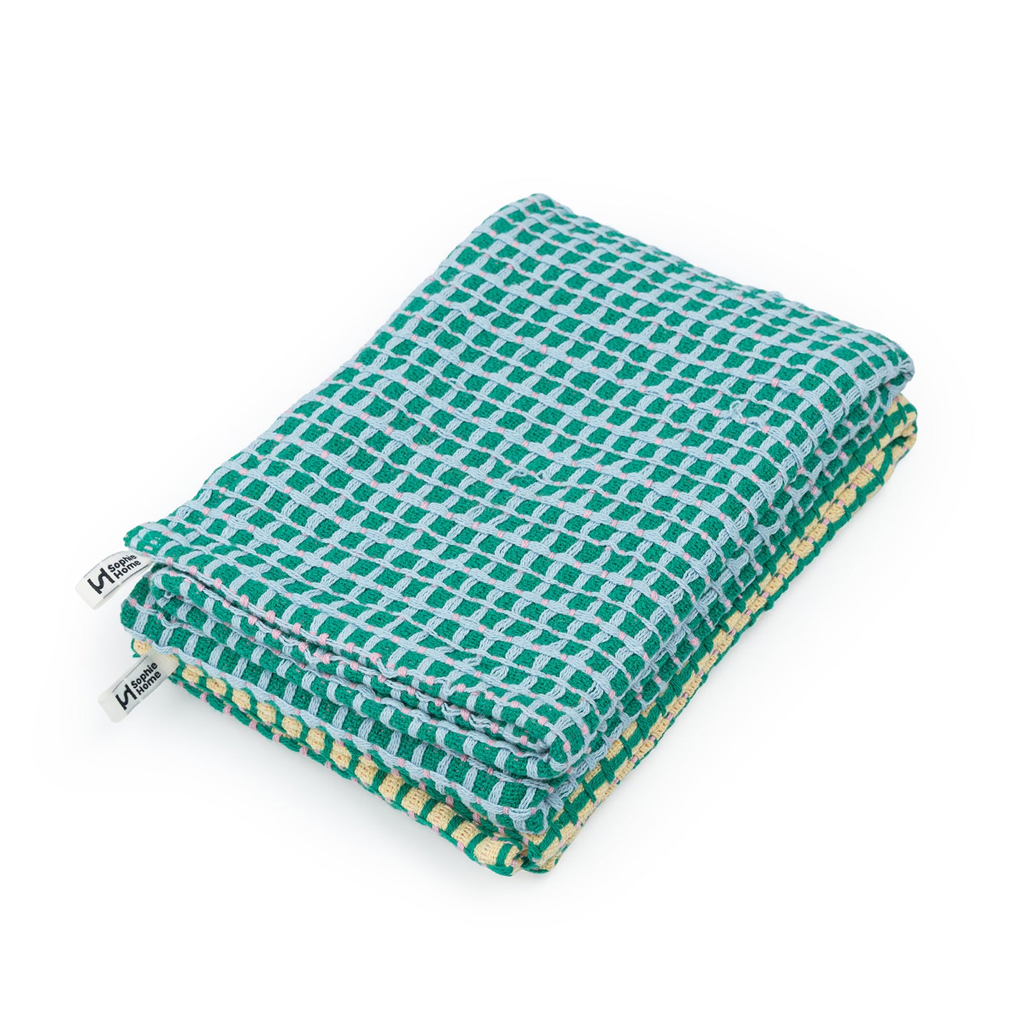 Recycled Materials Tea Towel 2 Pack: Yellow