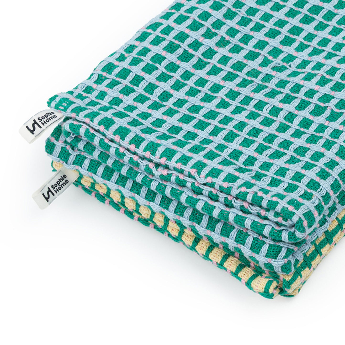 Recycled Materials Tea Towel 2 Pack: Yellow