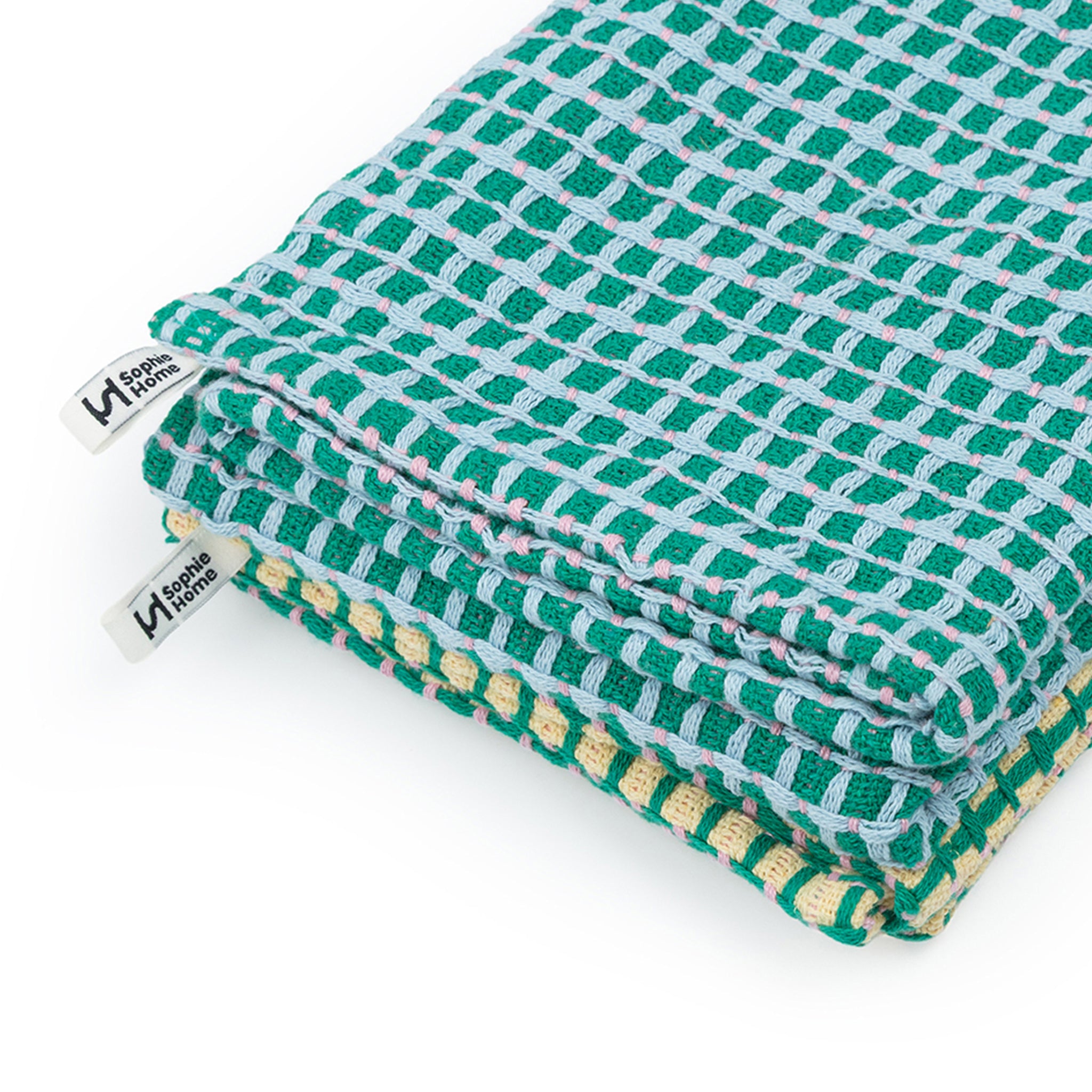 Recycled Materials Tea Towel 2 Pack: Yellow