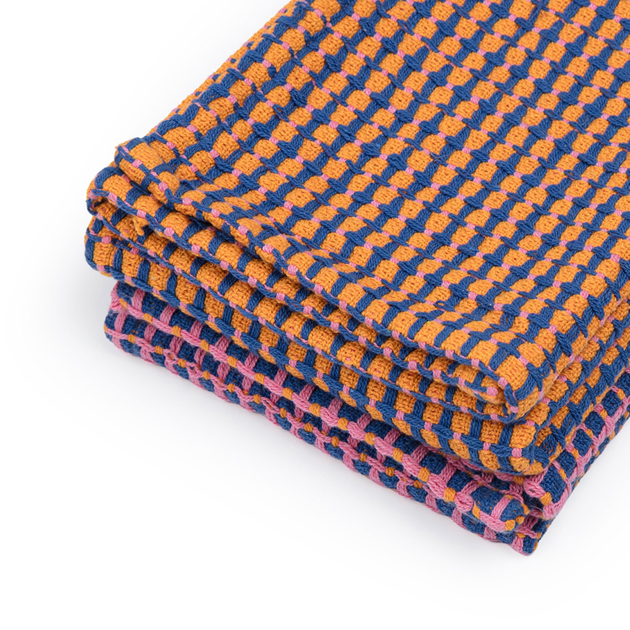 Recycled Materials Tea Towel 2 Pack: Cobalt
