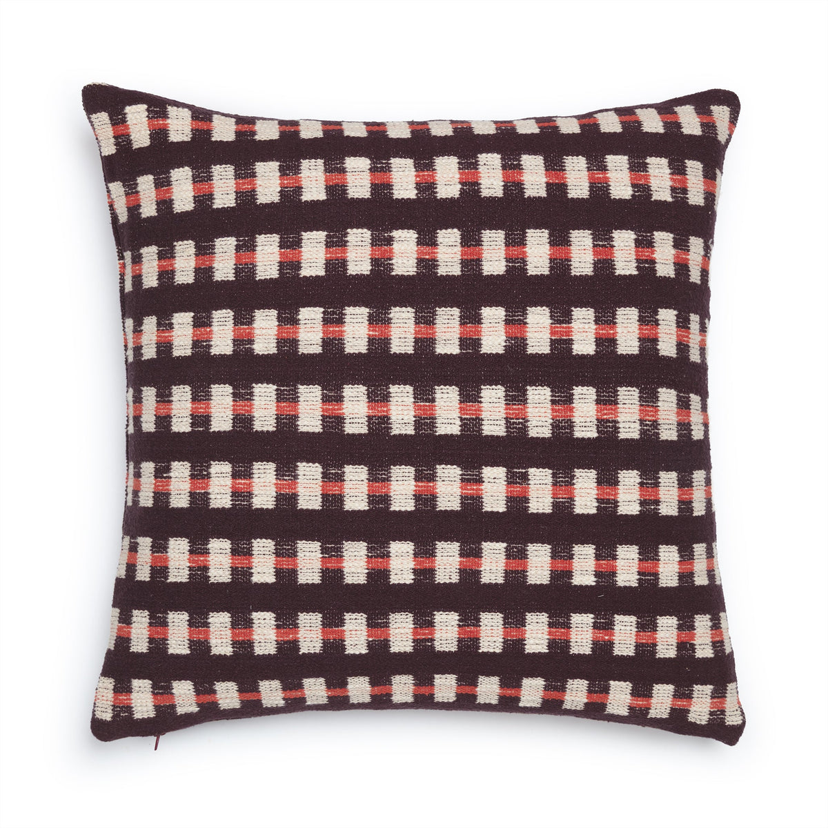 Hila Cushion: Burgundy