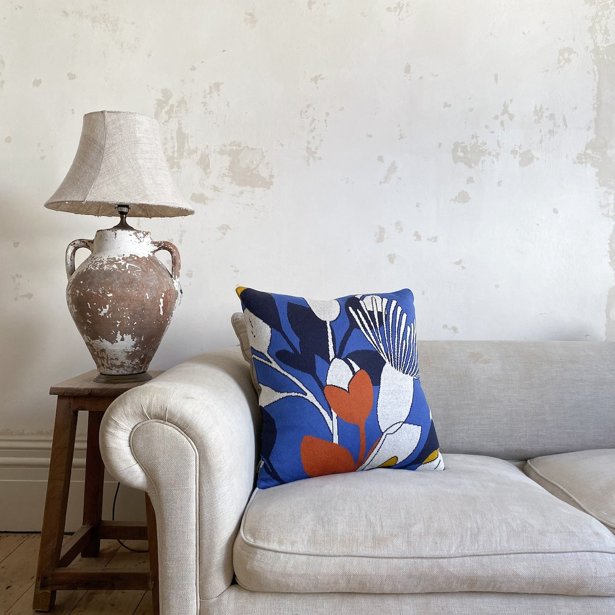 Bud Cushion: Cobalt