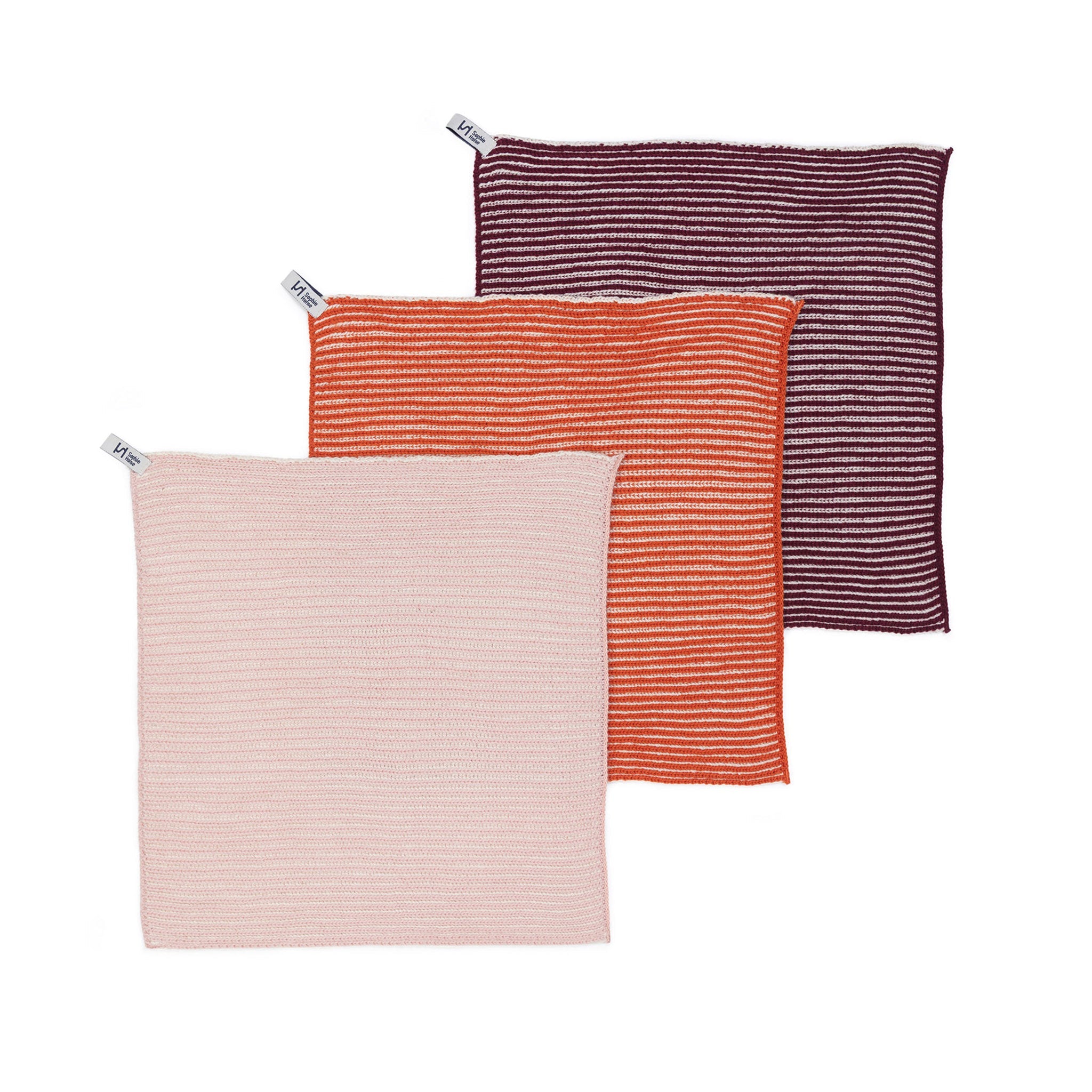 Reusable Ribbed Dishcloths: Orange