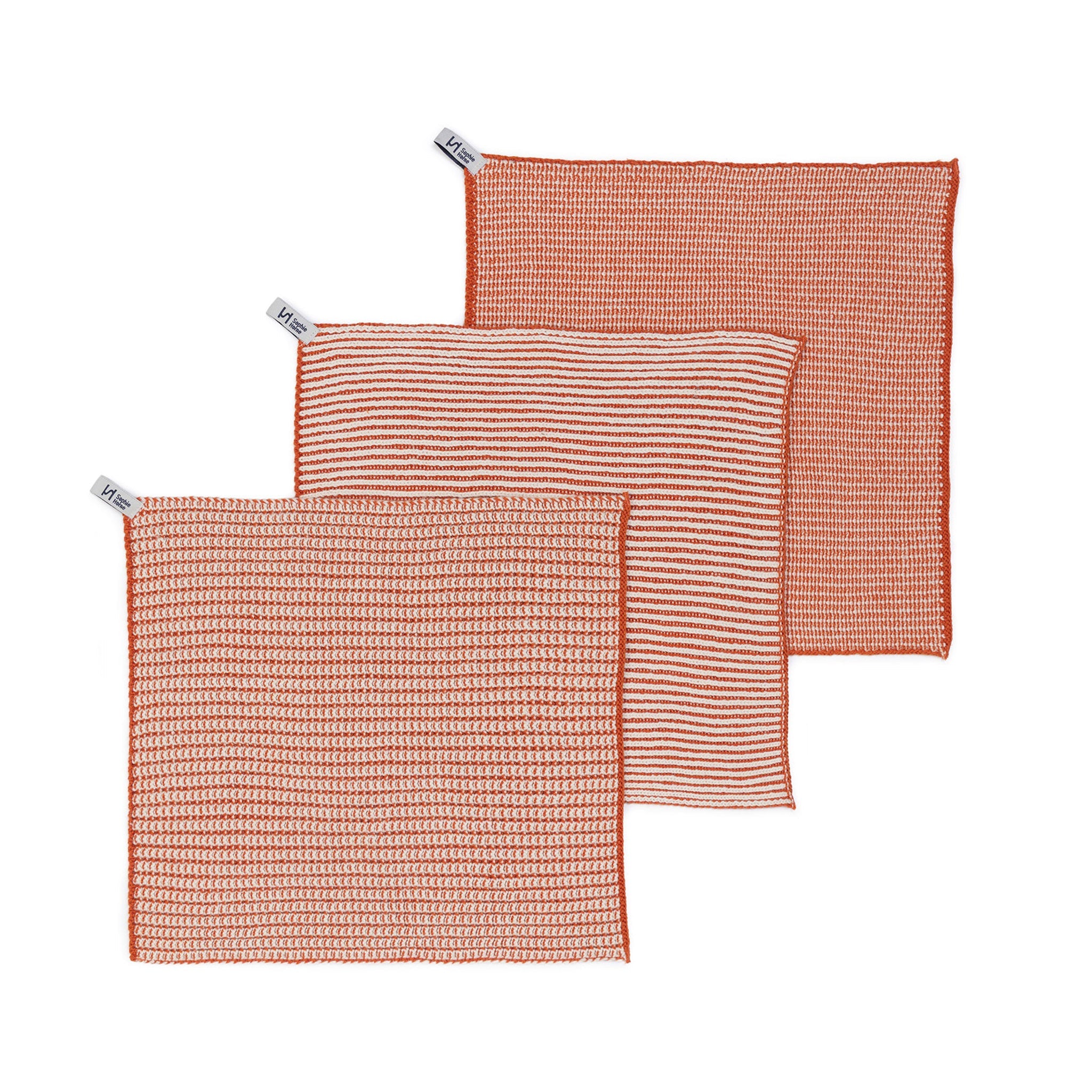 Reusable Textured Dishcloths: Orange