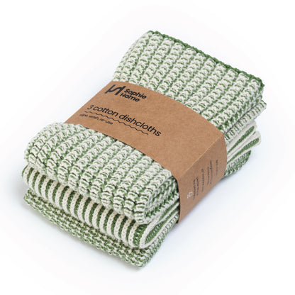 Reusable Textured Dishcloths: Green