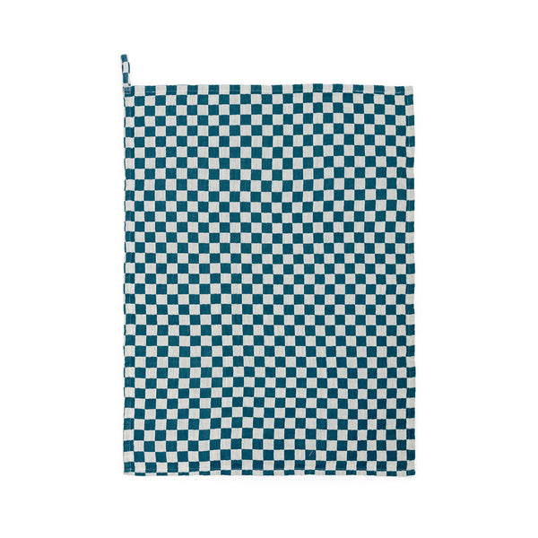 Cotton Check Hand Towel: Teal – sophiehome