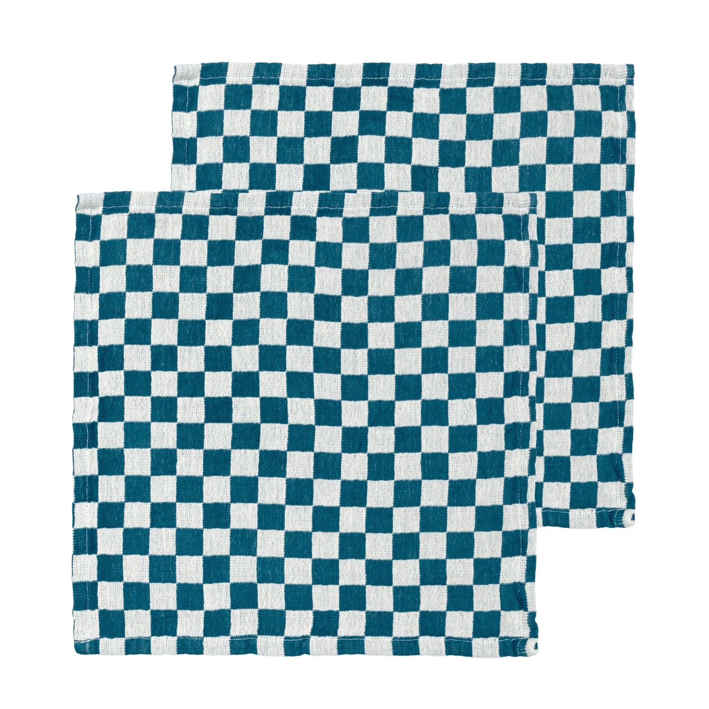 Check Cotton Napkin 2 Pack: Teal