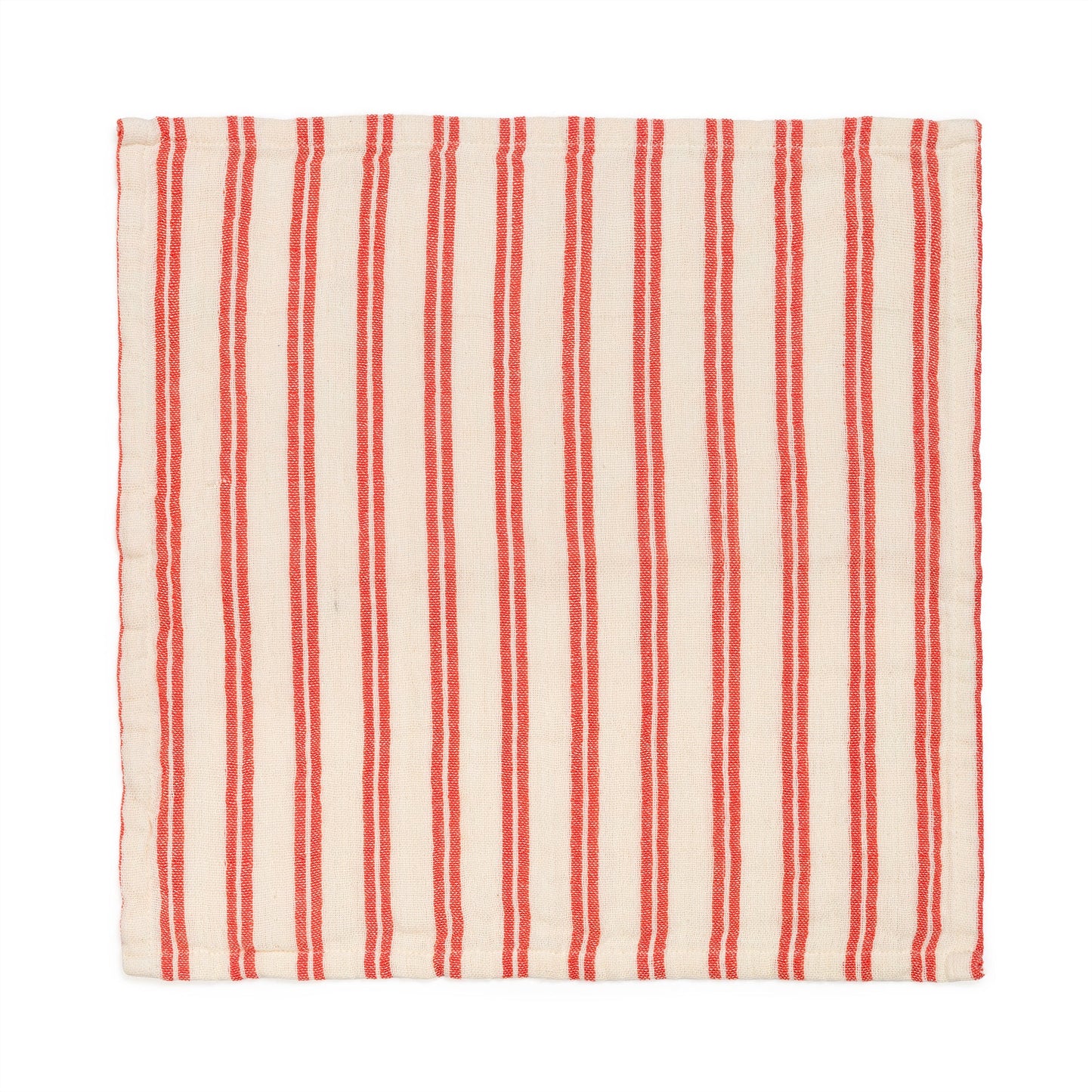 Striped Cotton Napkin 2 Pack: Red