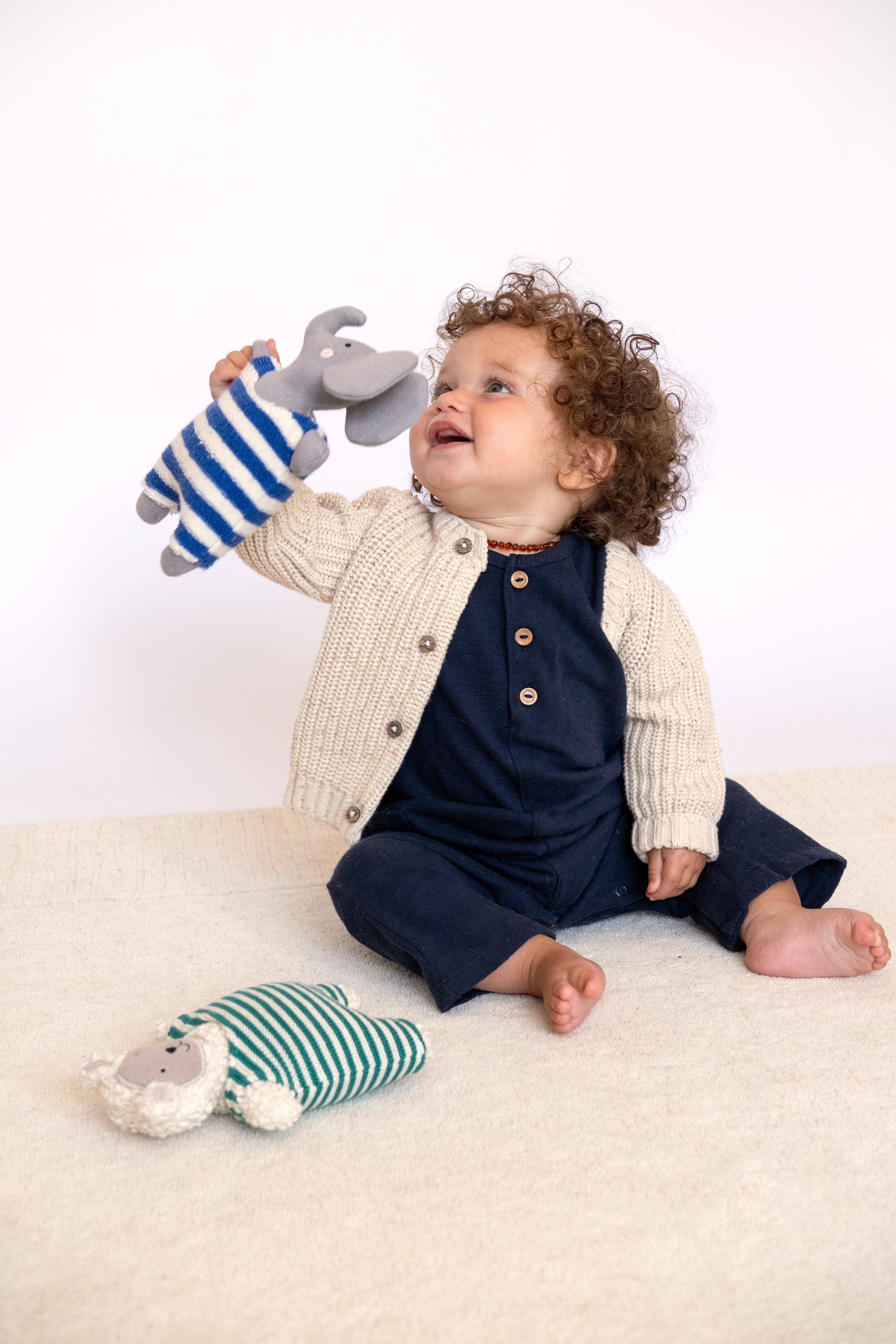 Full of Beans Elephant: Cobalt Soft Toy