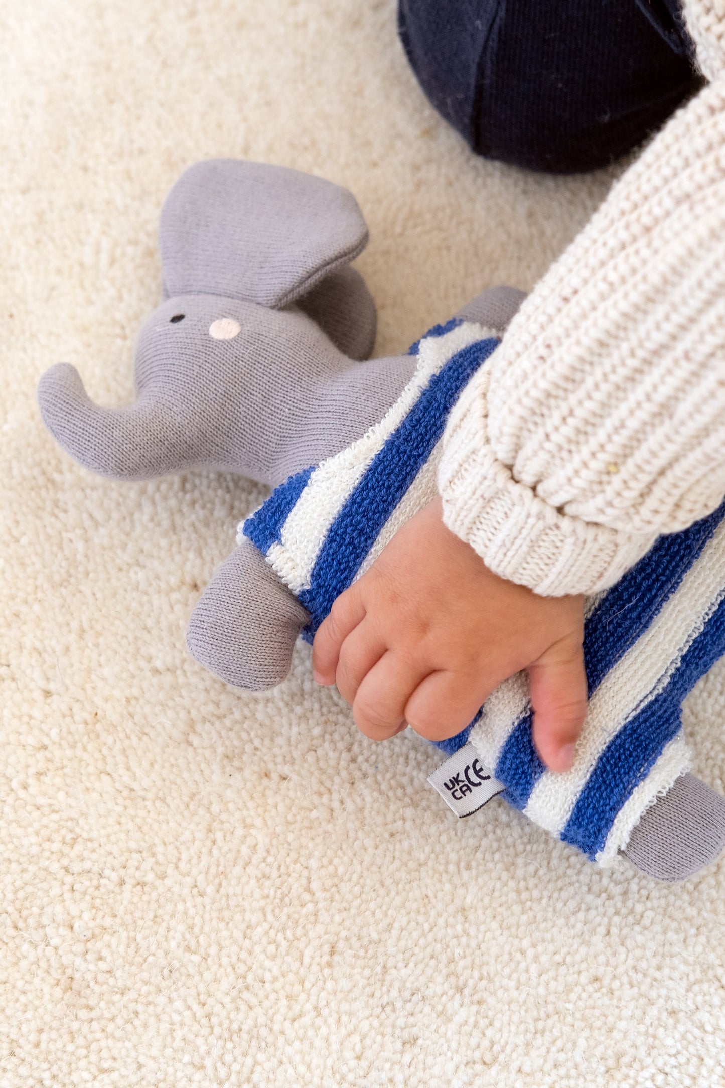 Full of Beans Elephant: Cobalt Soft Toy