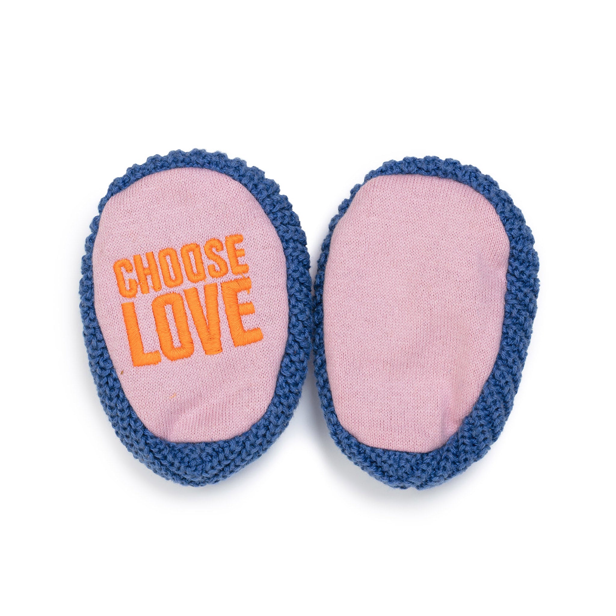 Choose Love Slipper Socks: Blue