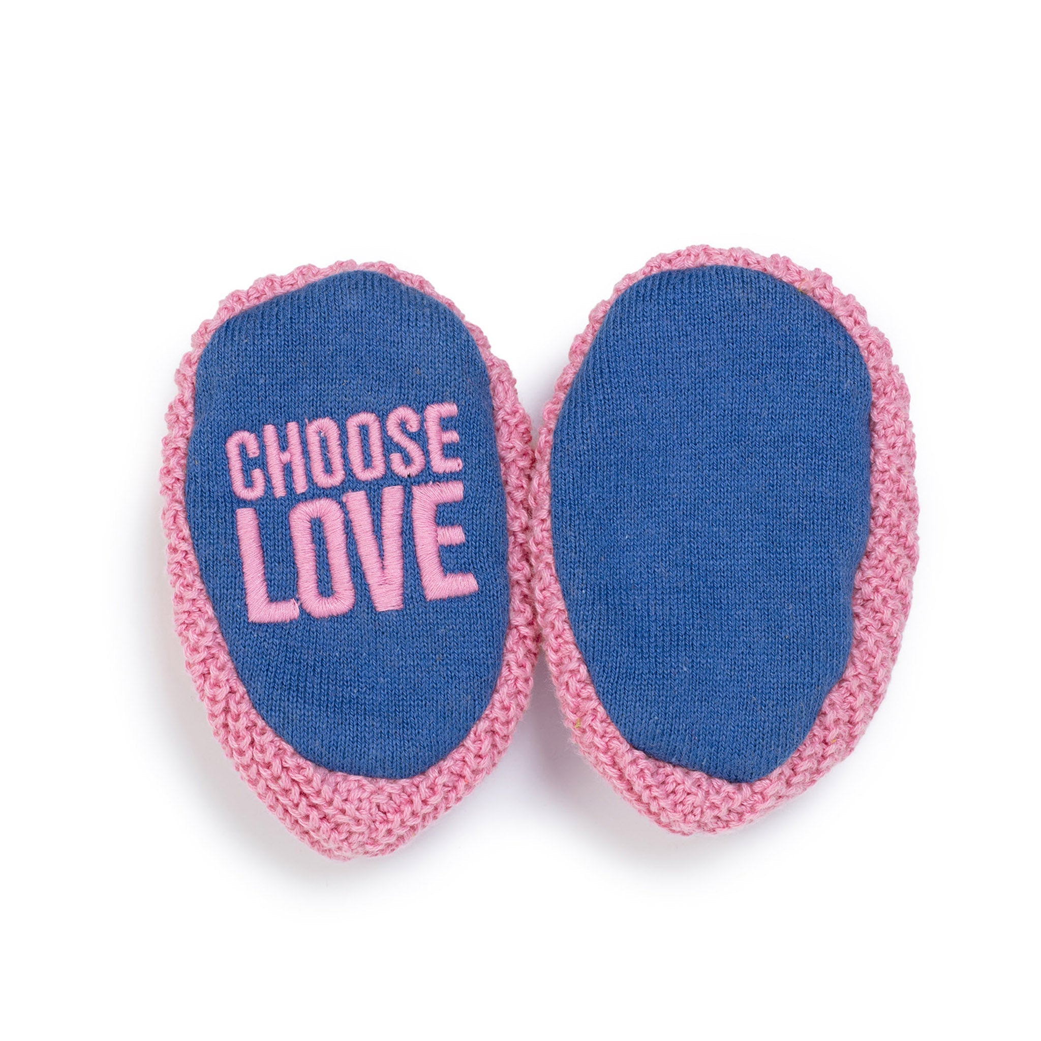Choose Love Slipper Socks: Pink