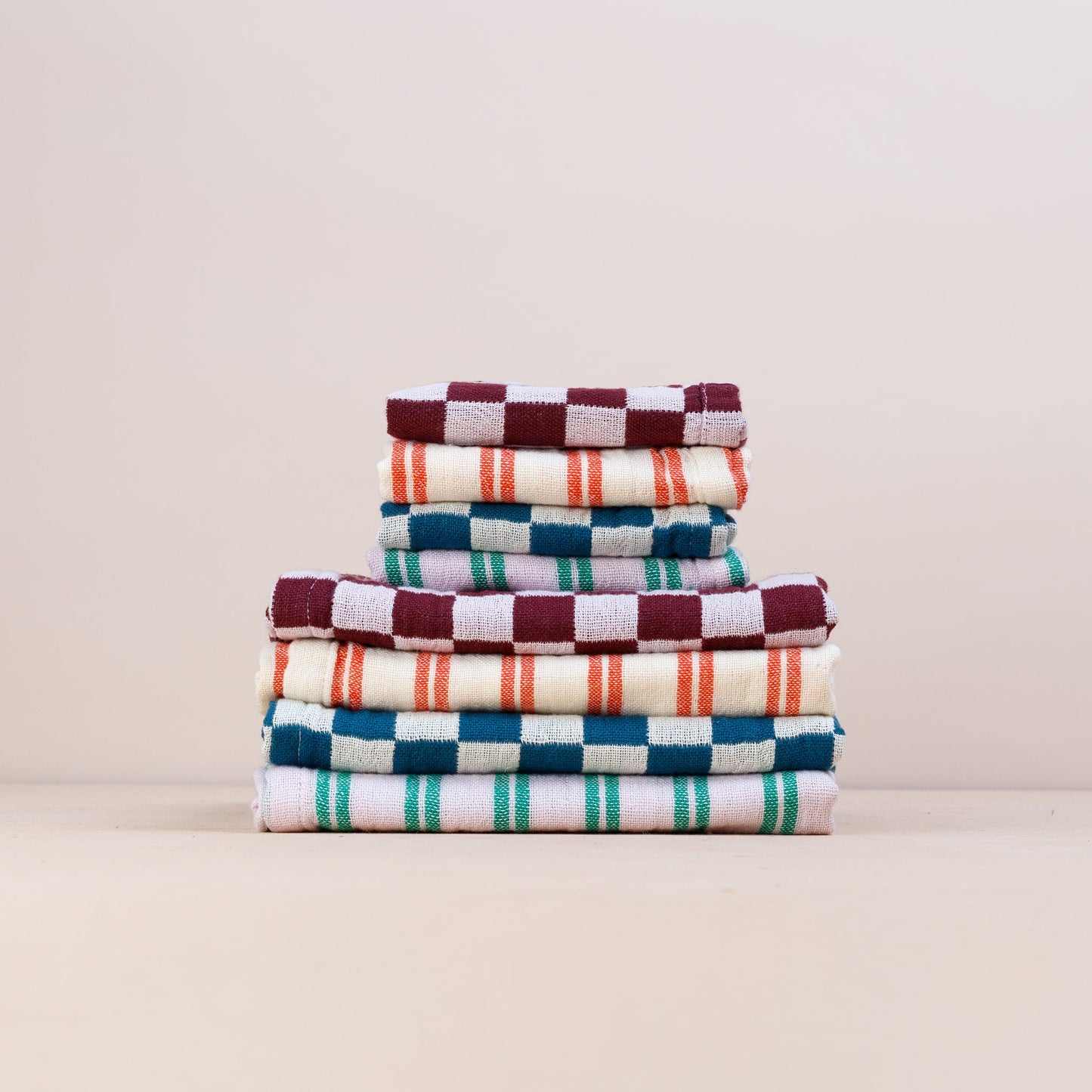 Check Cotton Napkin 2 Pack: Teal