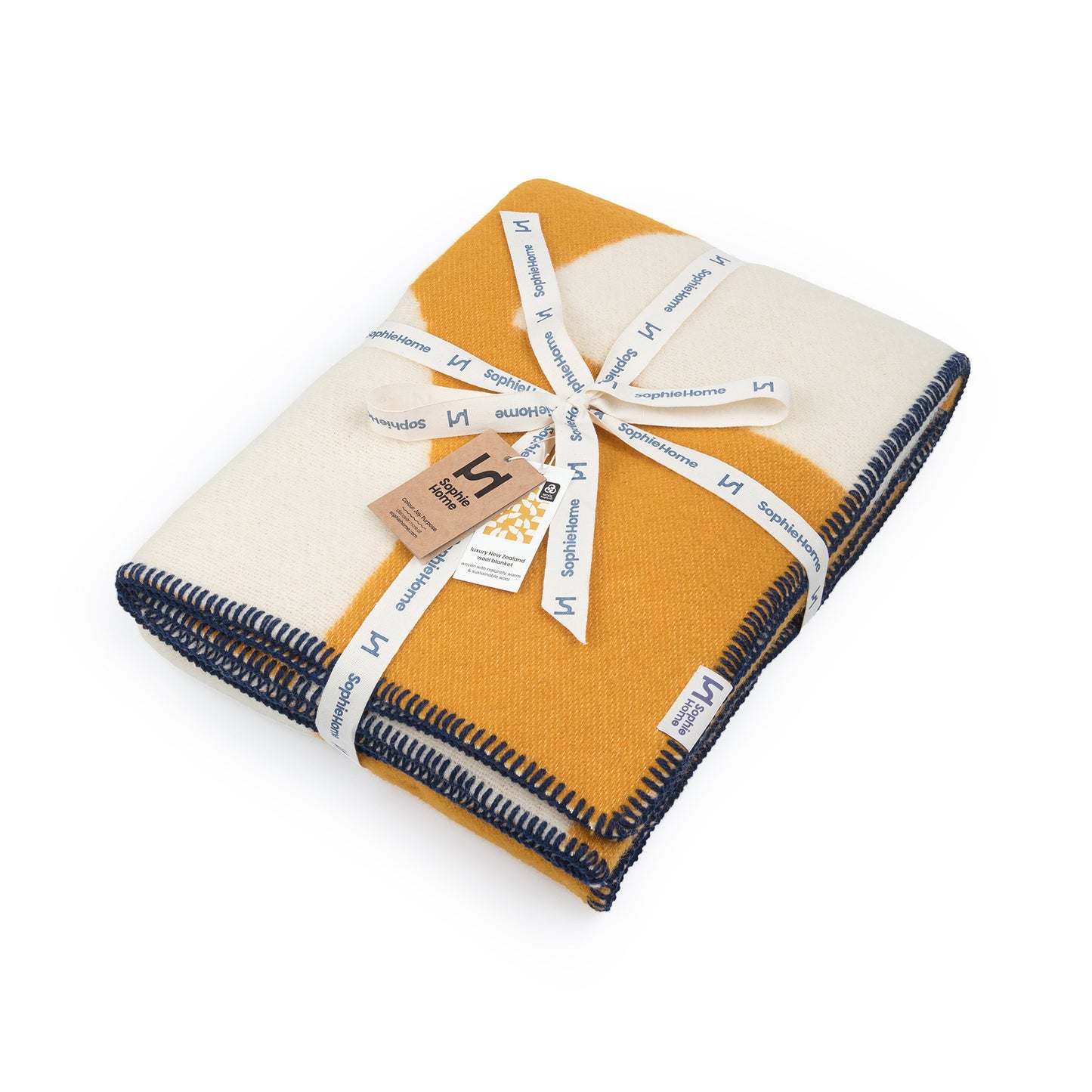 Deko Wool Blanket: Mustard