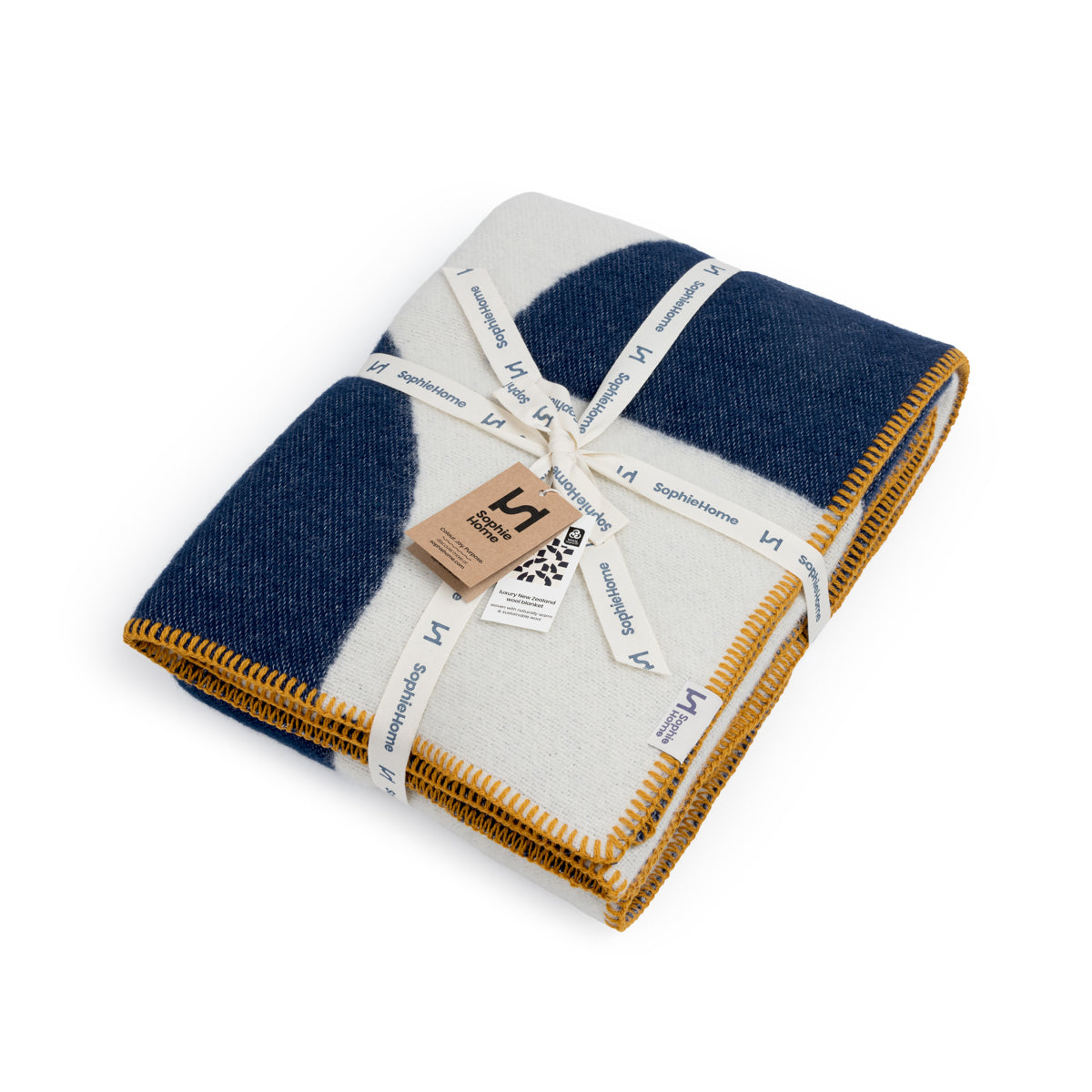 Deko Wool Blanket: Navy