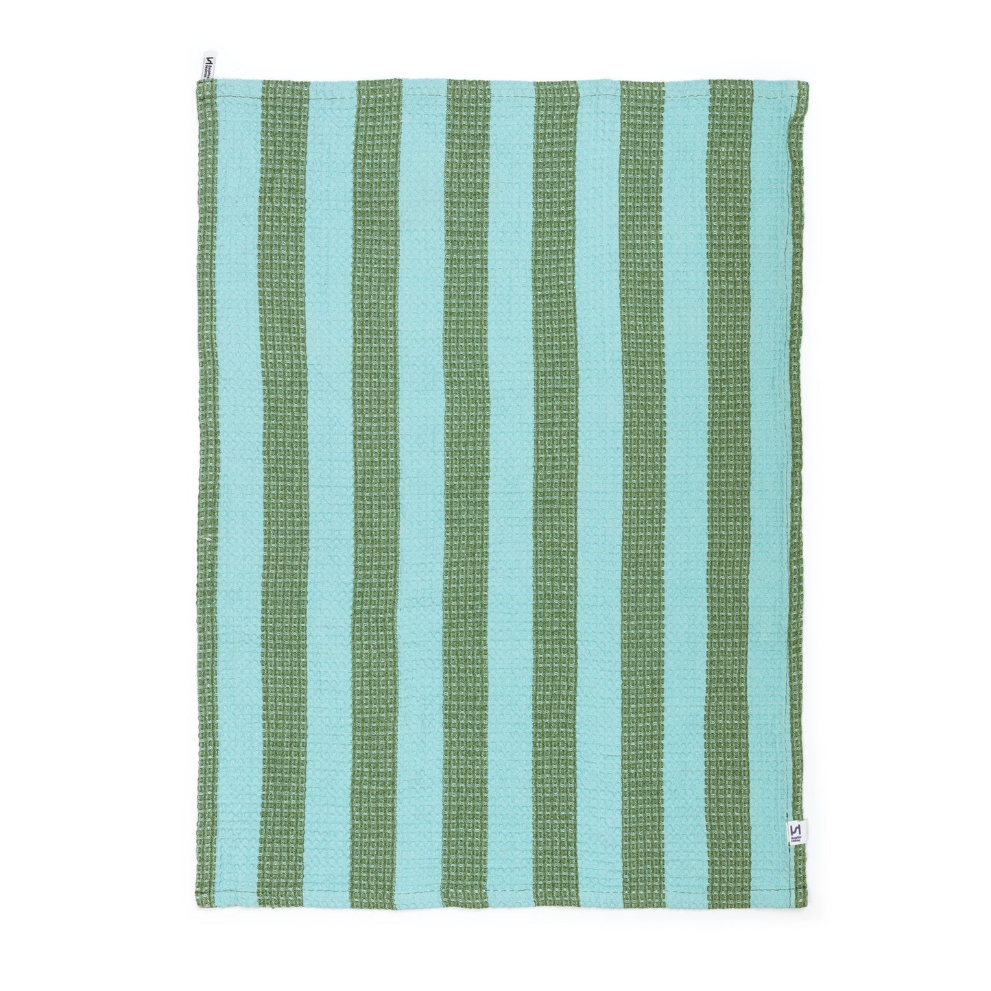 Cotton Waffle Tea Towel 2 Pack: Green & Citrus