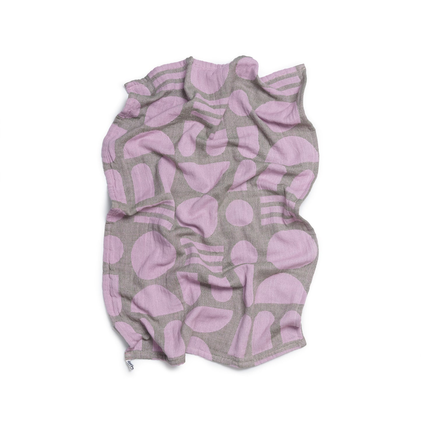 Designer Cotton Tea Towel: Stack The Dishes Green